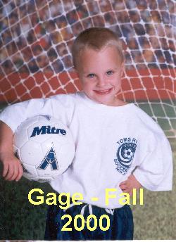 Gage - Soccer - Fall '2000